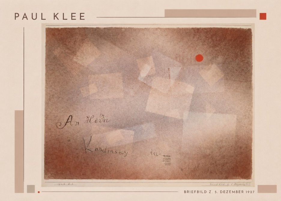 Paul Klee Briefbild Z. 5. Dezember 1927 No1 - Plakát