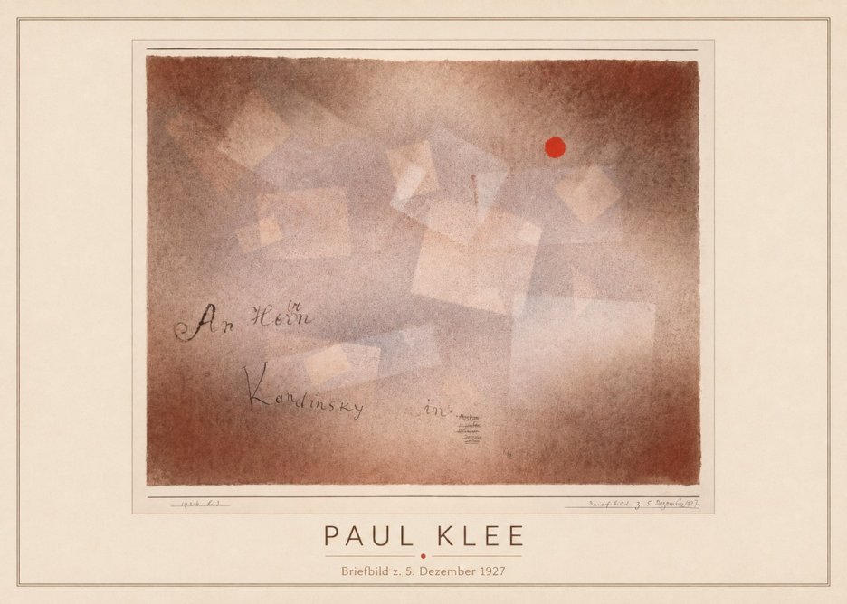 Paul Klee Briefbild Z. 5. Dezember 1927 No4 - Plakát
