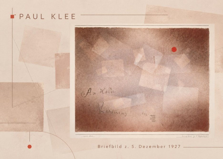 Paul Klee Briefbild Z. 5. Dezember 1927 No6 - Plakát