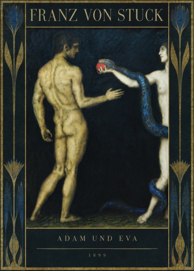 Franz von Stuck Adam Und Eva No6 - Plakát