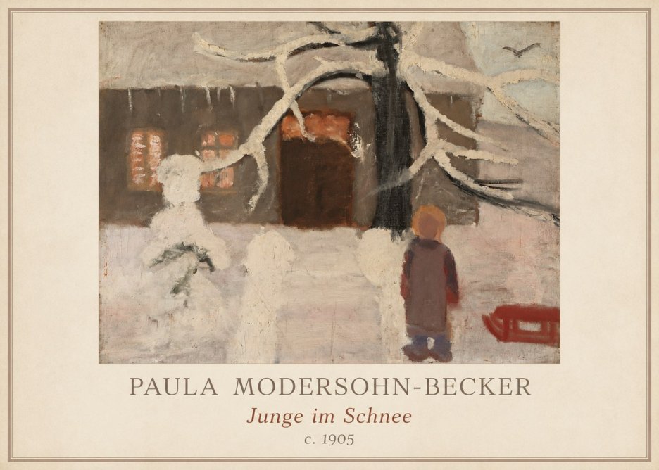 Paula Modersohn-Becker Junge Im Schnee No1 - Plakát