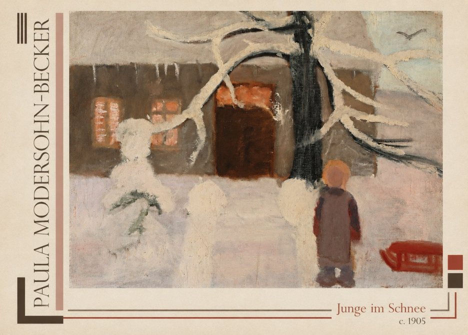 Paula Modersohn-Becker Junge Im Schnee No5 - Plakát