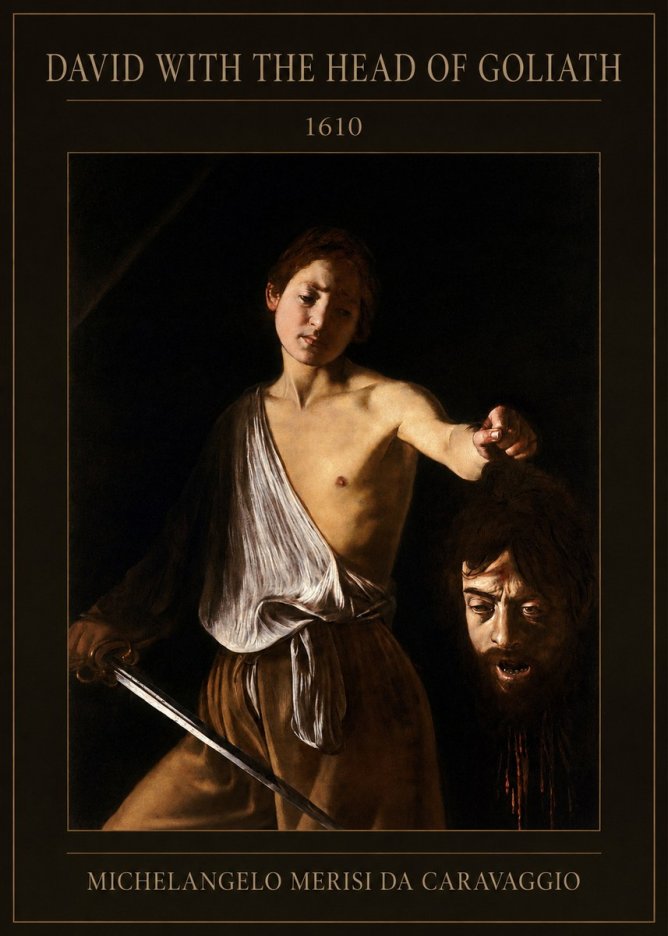 Michelangelo Merisi da Caravaggio David with the Head of Goliath III No1 - Plakát