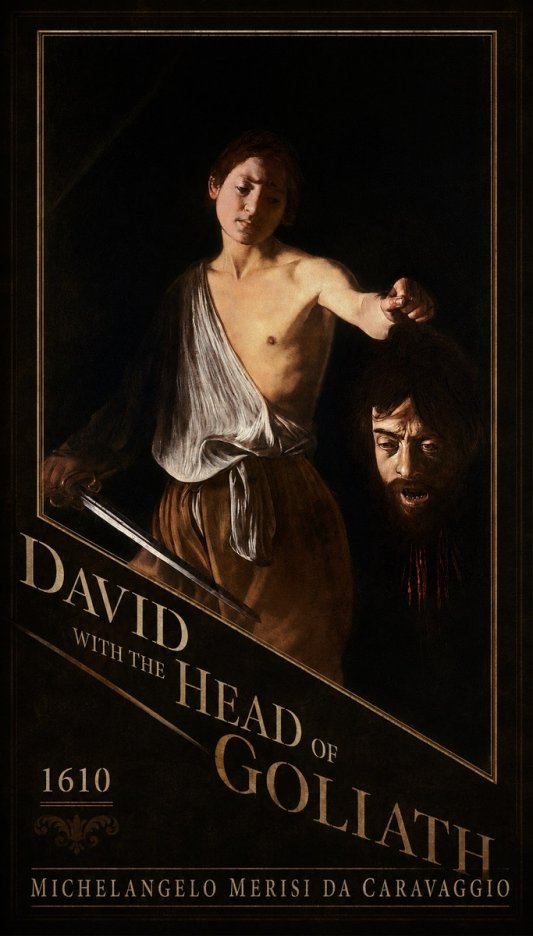 Michelangelo Merisi da Caravaggio David with the Head of Goliath III No4 - Plakát