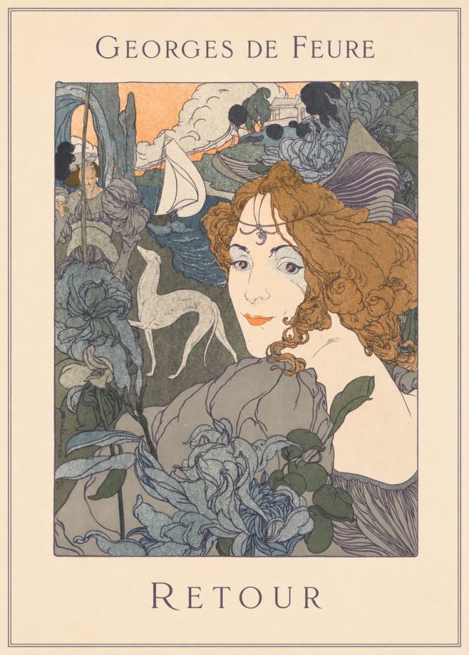 Georges de Feure Retour No5 - Plakát