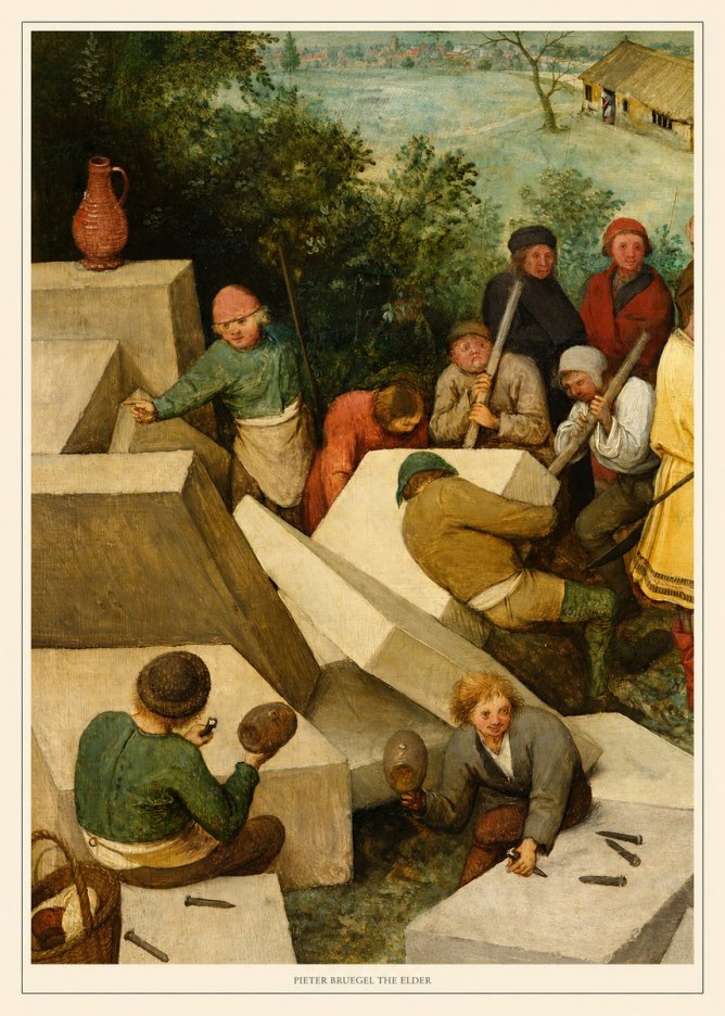 Pieter Bruegel The Tower of Babel V No6 - Plakát
