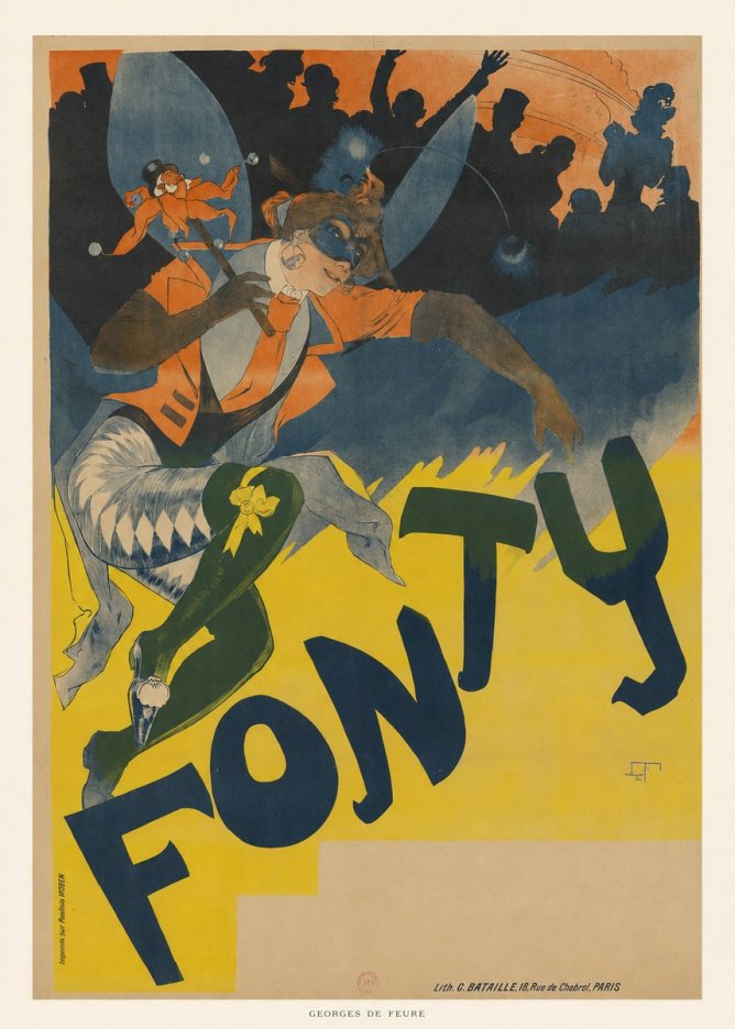 Georges de Feure Fonty I No6 - Plakát