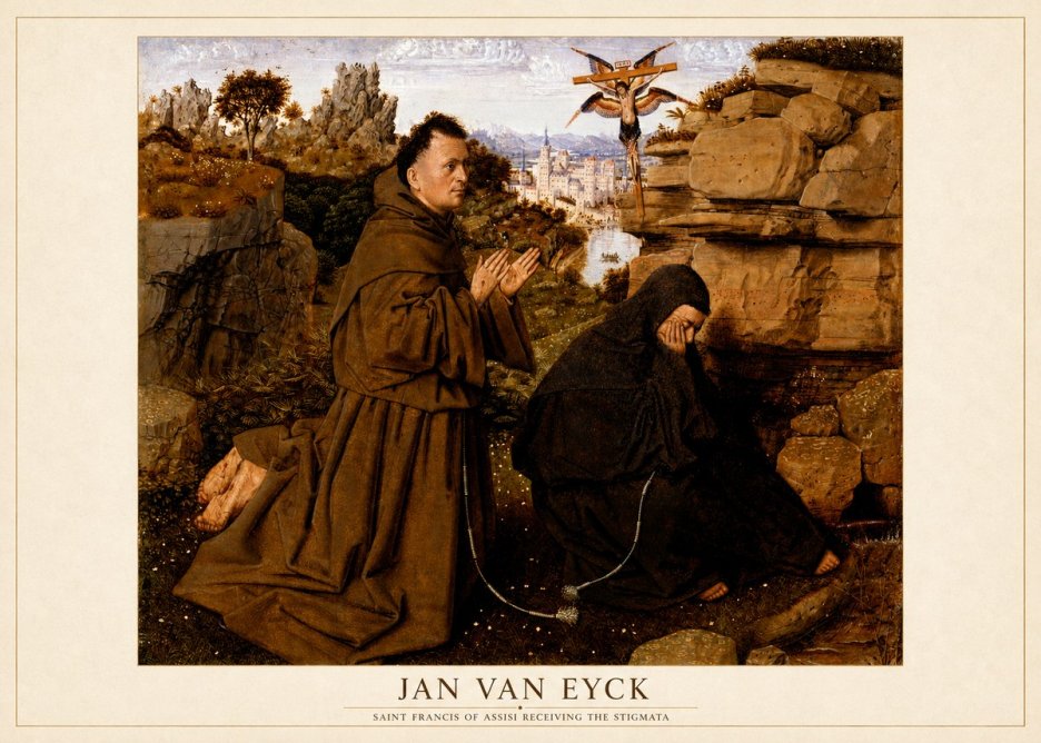 Jan van Eyck Saint Francis of Assisi Receiving the Stigmata No5 - Plakát