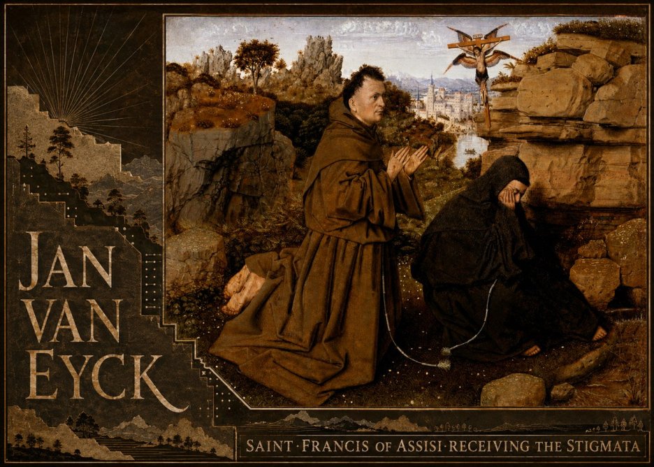 Jan van Eyck Saint Francis of Assisi Receiving the Stigmata No6 - Plakát