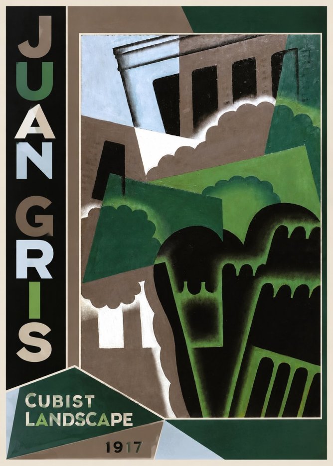 Juan Gris Cubist Landscape No2 - Plakát