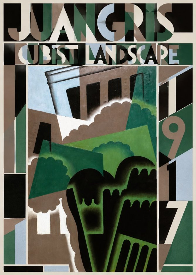 Juan Gris Cubist Landscape No5 - Plakát