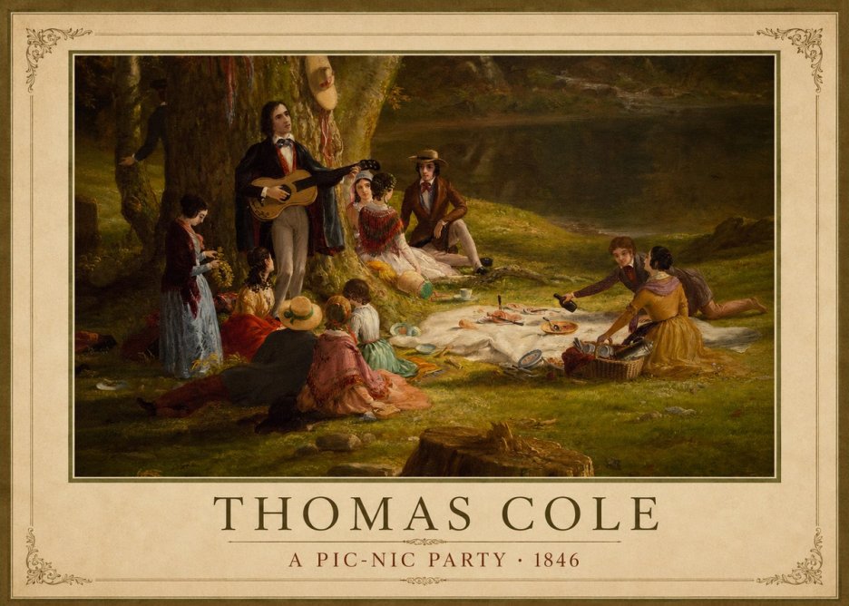 Thomas Cole A Pic-nic Party No3 - Plakát