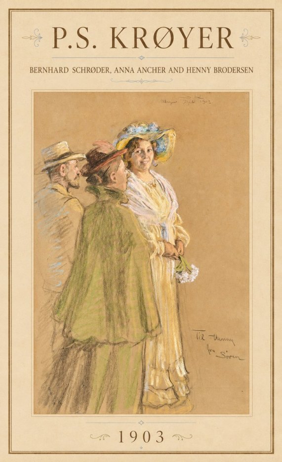 P.S. Krøyer Bernhard Schrøder, Anna Ancher and Henny Brodersen No1 - Plakát