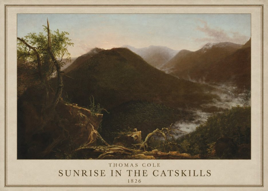 Thomas Cole Sunrise in the Catskills I No1 - Plakát