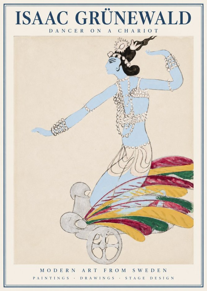 Isaac Grünewald Dancer on a Chariot No1 - Plakát