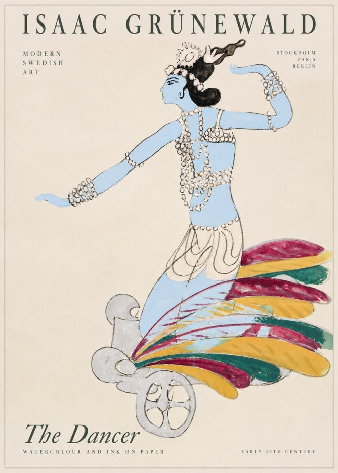 Isaac Grünewald Dancer on a Chariot No2 - Plakát