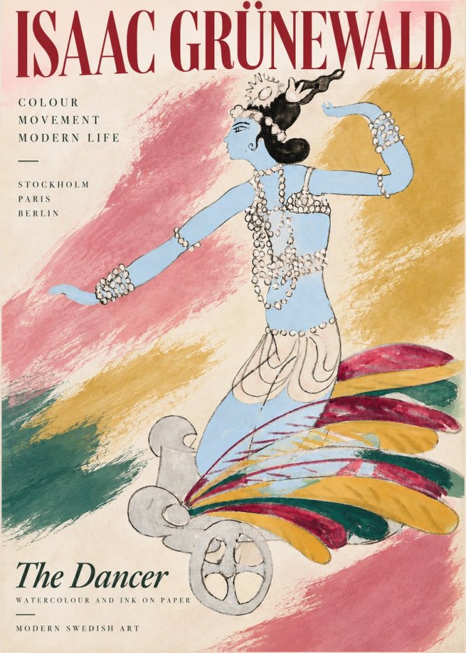 Isaac Grünewald Dancer on a Chariot No4 - Plakát