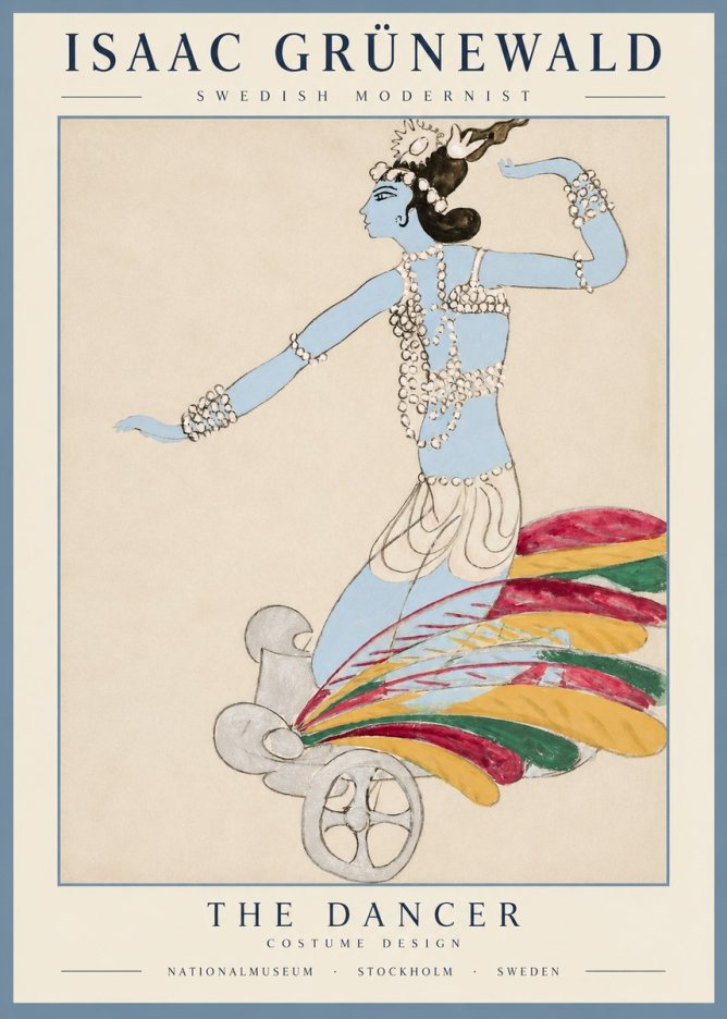 Isaac Grünewald Dancer on a Chariot No5 - Plakát