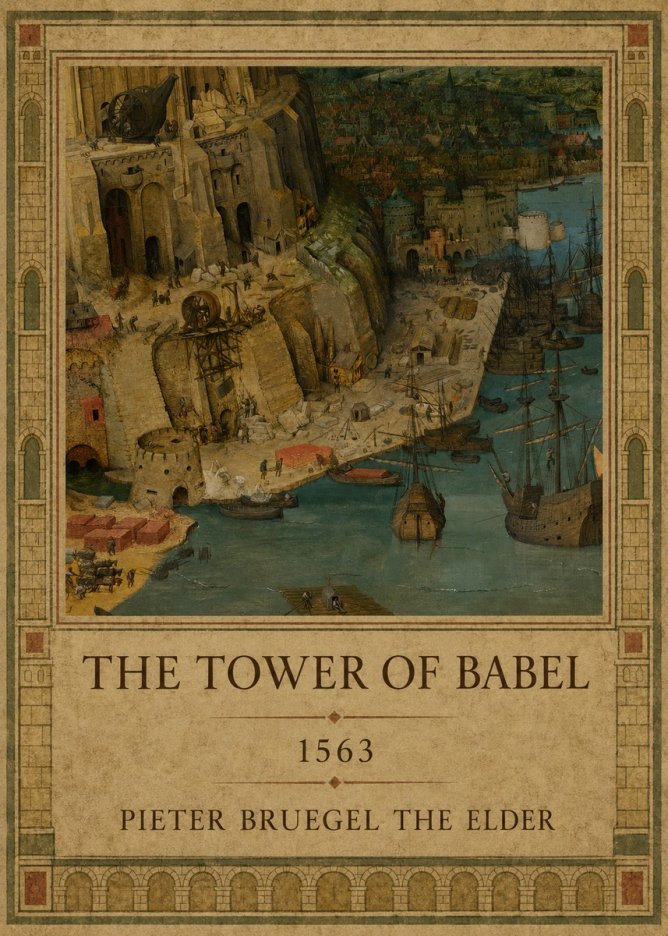 Pieter Bruegel The Tower of Babel VI No1 - Plakát