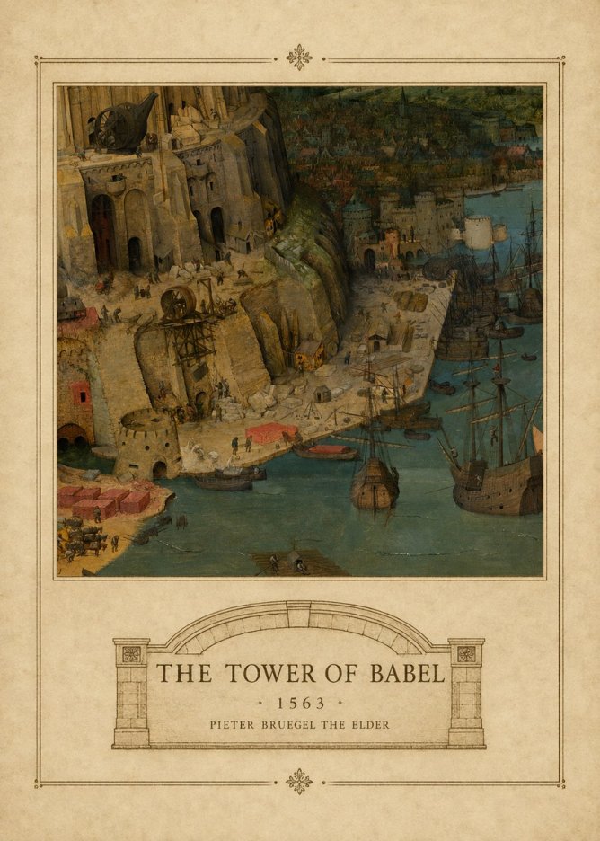 Pieter Bruegel The Tower of Babel VI No4 - Plakát