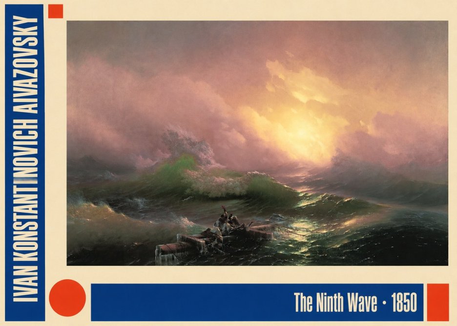 Ivan Konstantinovich Aivazovsky The Ninth Wave II No2 - Plakát