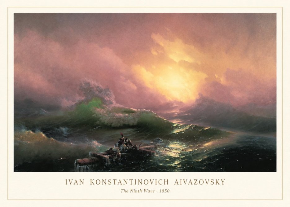 Ivan Konstantinovich Aivazovsky The Ninth Wave II No3 - Plakát