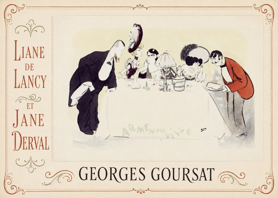 Georges Goursat Liane De Lancy Et Jane Derval No2 - Plakát