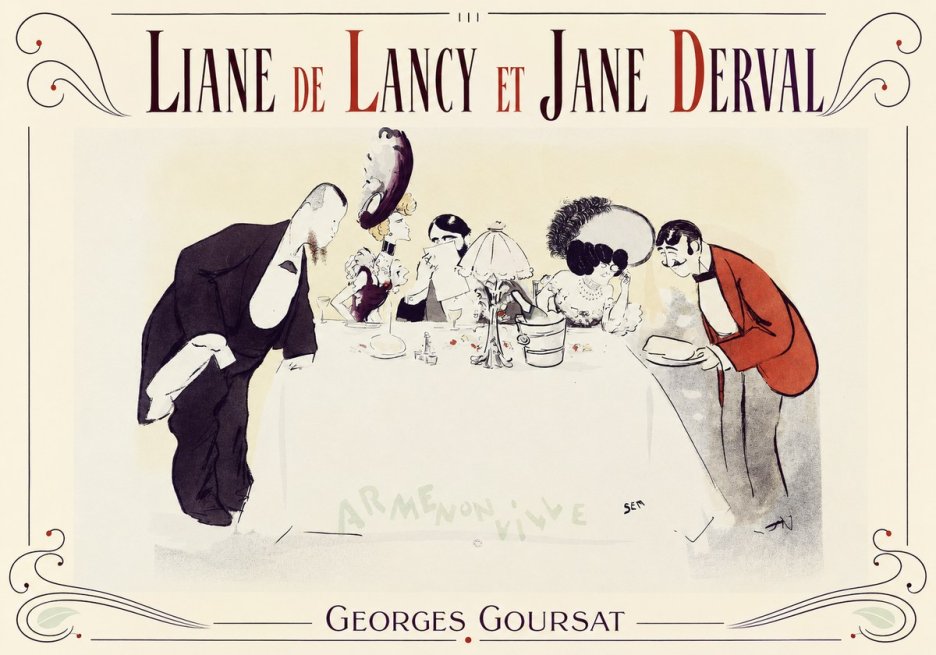 Georges Goursat Liane De Lancy Et Jane Derval No3 - Plakát