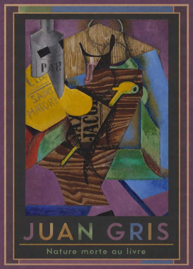 Juan Gris Nature Morte Au Livre No1 - Plakát
