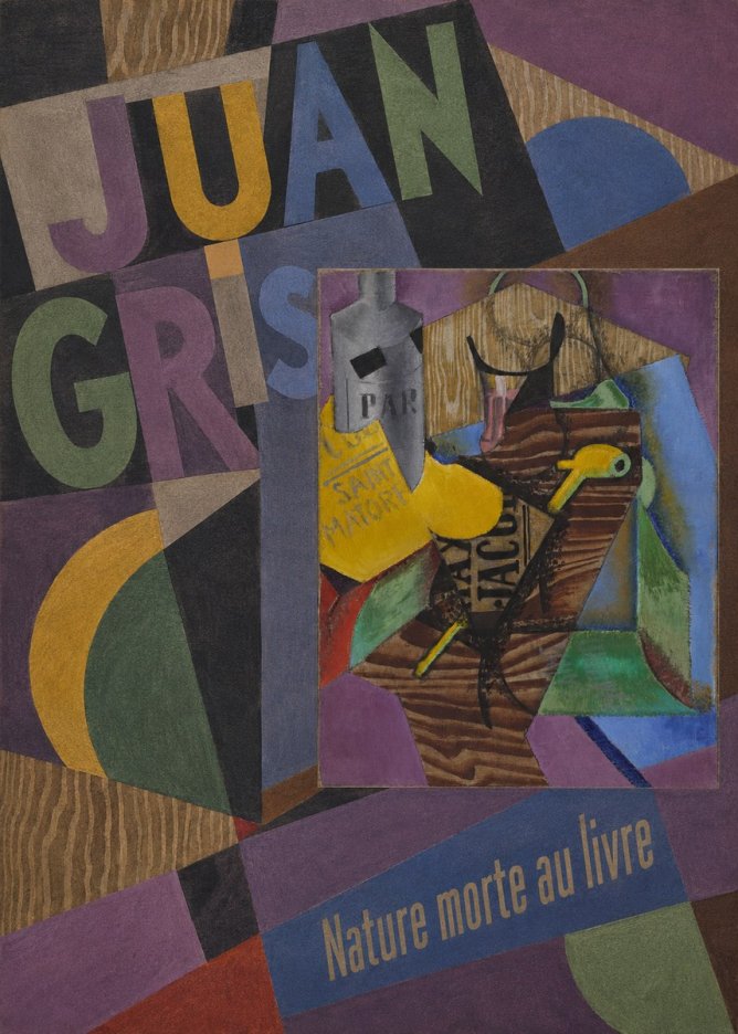 Juan Gris Nature Morte Au Livre No5 - Plakát