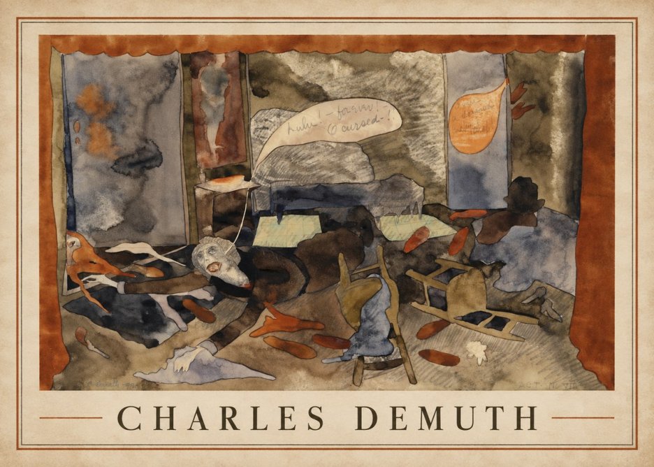 Charles Demuth The Death of Countess Geschwitz No2 - Plakát