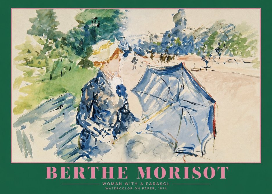 Berthe Morisot Woman with a Parasol No2 - Plakát
