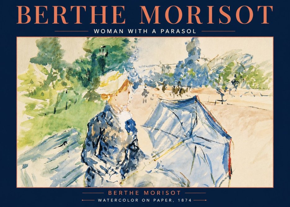 Berthe Morisot Woman with a Parasol No5 - Plakát
