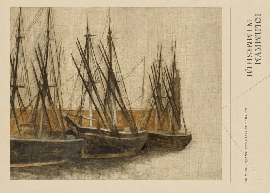Vilhelm Hammershøi From Christianshavn's Canal, Copenhagen No2 - Plakát