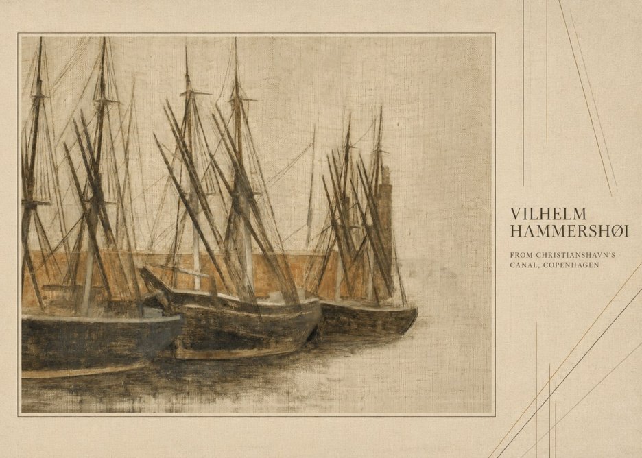 Vilhelm Hammershøi From Christianshavn's Canal, Copenhagen No4 - Plakát