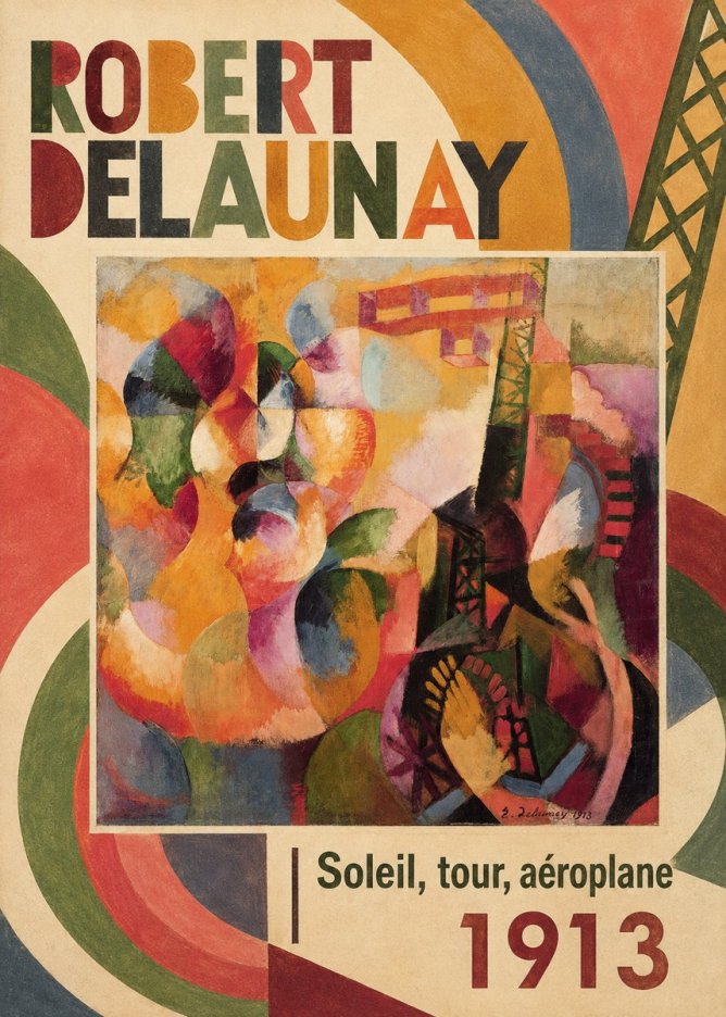Robert Delaunay Soleil, Tour, Aéroplane No2 - Plakát