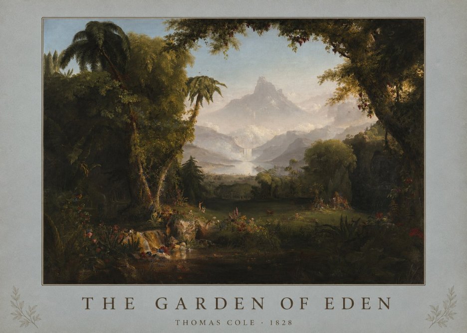 Thomas Cole The Garden of Eden I No3 - Plakát