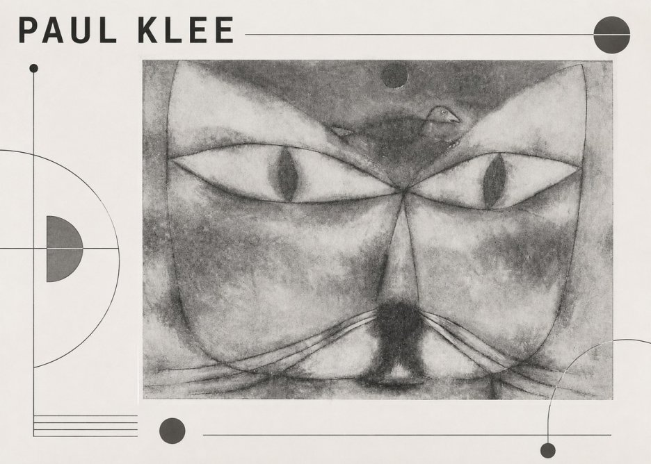Paul Klee Cat and Bird No3 - Plakát