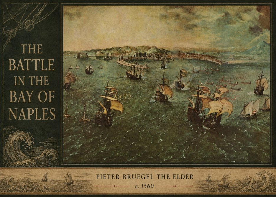 Pieter Bruegel The Battle in the Bay of Naples No3 - Plakát