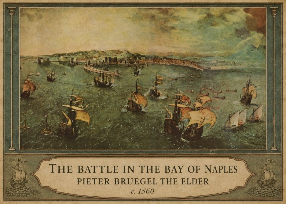 Pieter Bruegel The Battle in the Bay of Naples No6 - Plakát