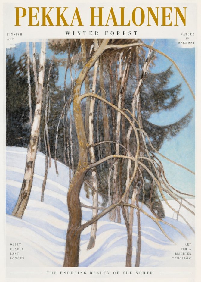 Pekka Halonen Winter Forest III No4 - Plakát