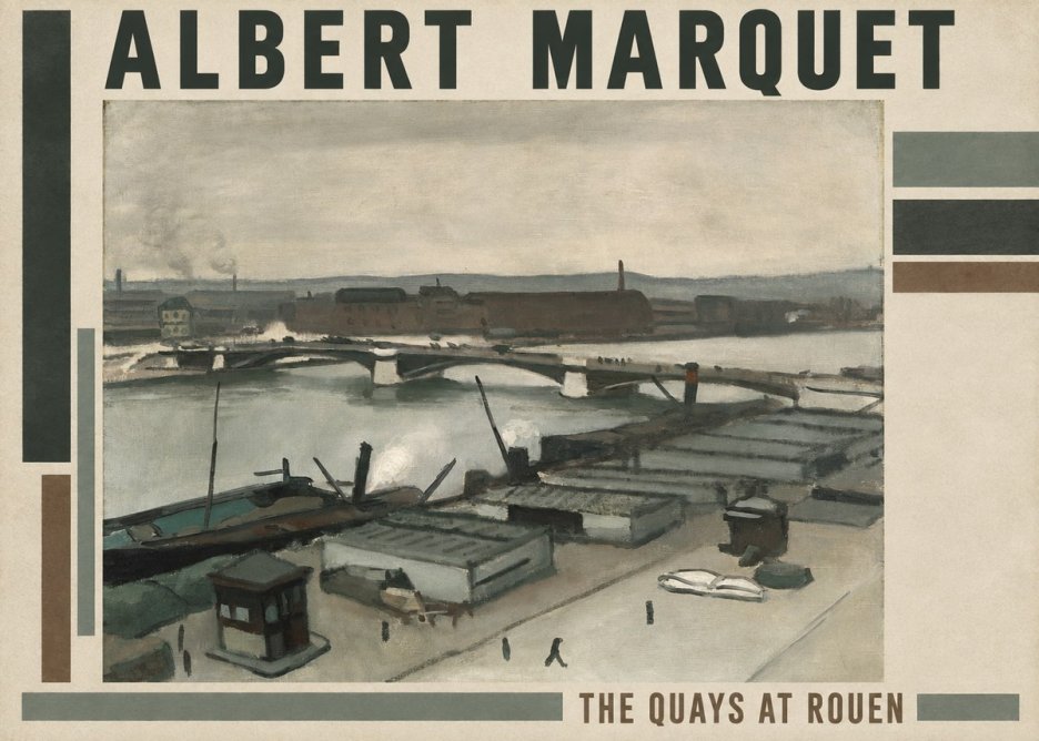 Albert Marquet The Quays at Rouen No2 - Plakát