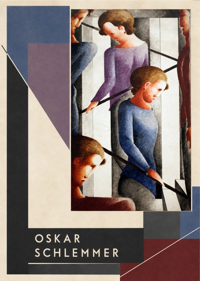 Oskar Schlemmer Staircase Figures I No2 - Plakát