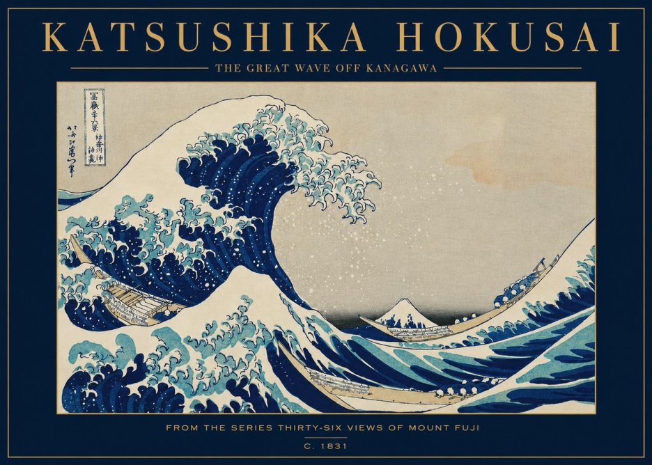 Katsushika Hokusai The Great Wave off Kanagawa I No3 - Plakát
