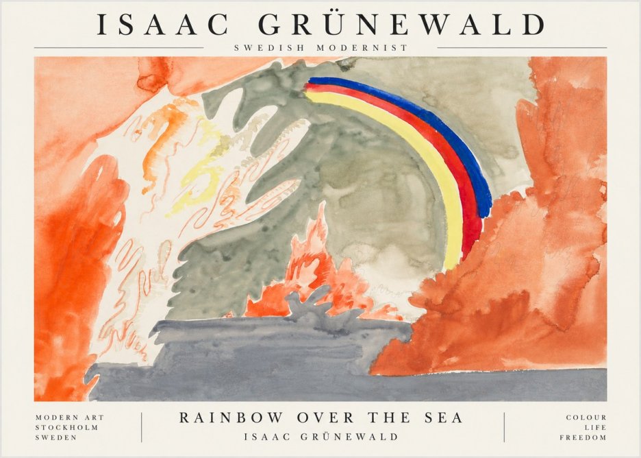 Isaac Grünewald Watercolor Composition No2 - Plakát