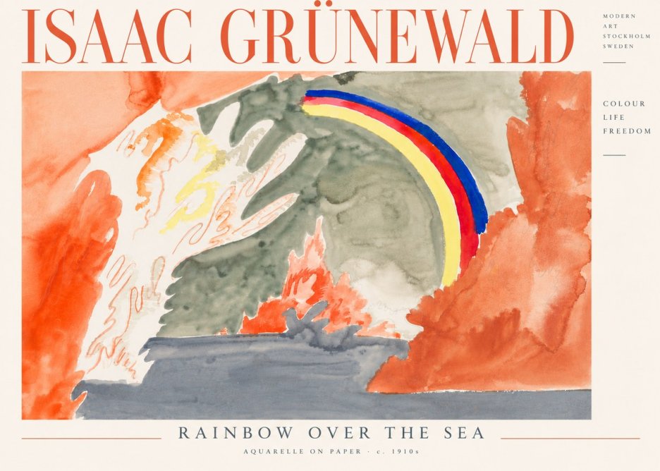 Isaac Grünewald Watercolor Composition No5 - Plakát