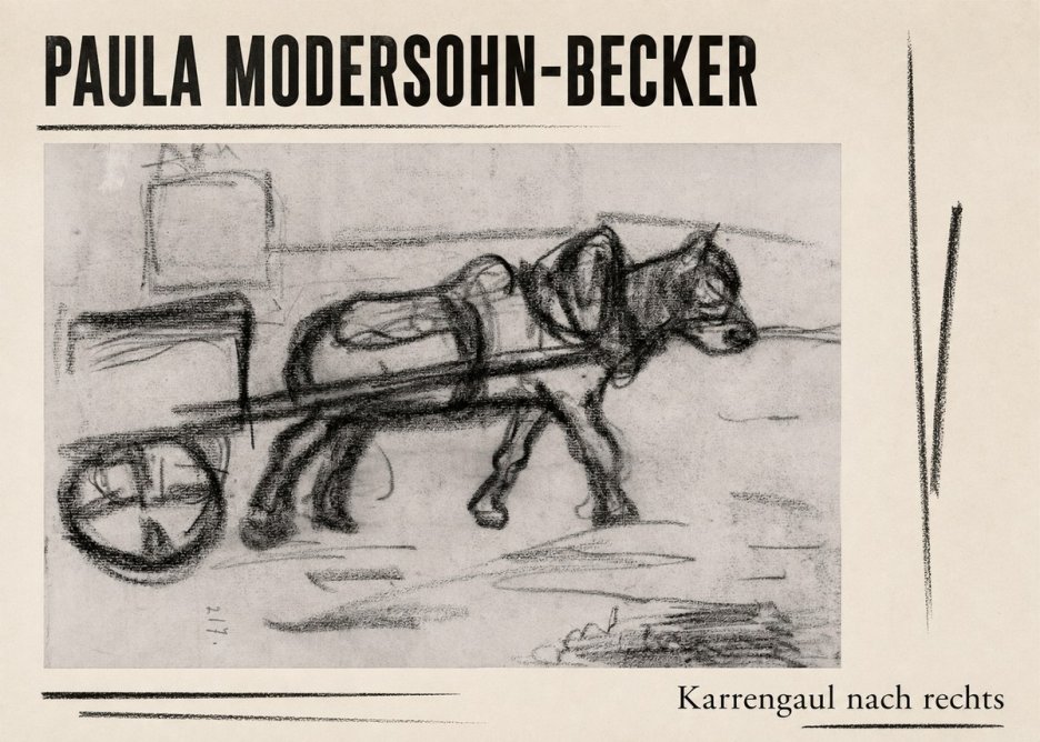 Paula Modersohn-Becker Karrengaul Nach Rechts No2 - Plakát