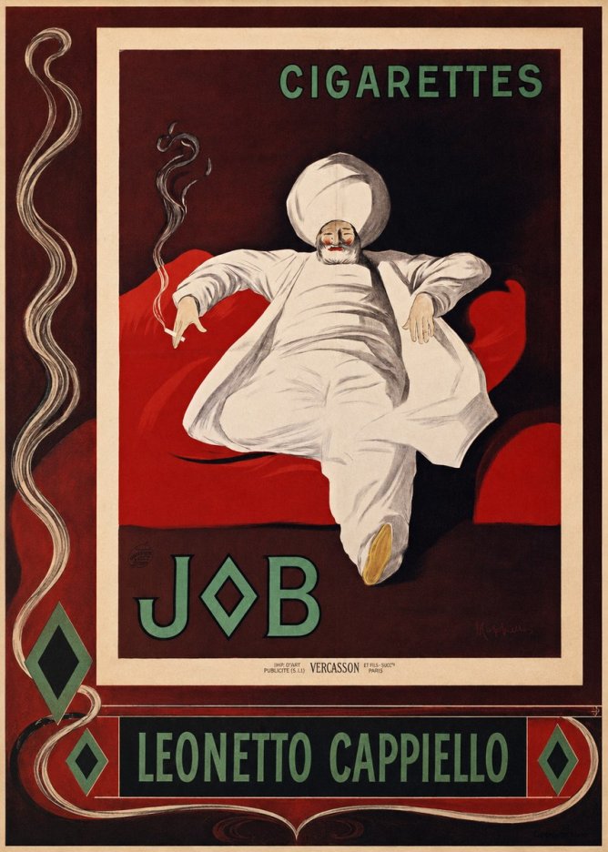 Leonetto Cappiello Job Cigarettes No2 - Plakát