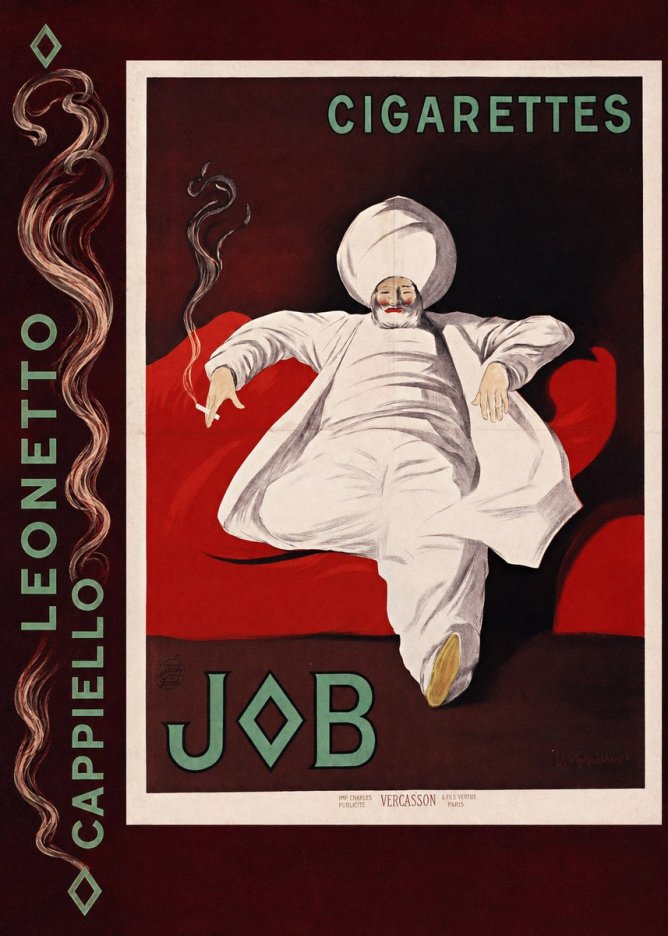 Leonetto Cappiello Job Cigarettes No4 - Plakát