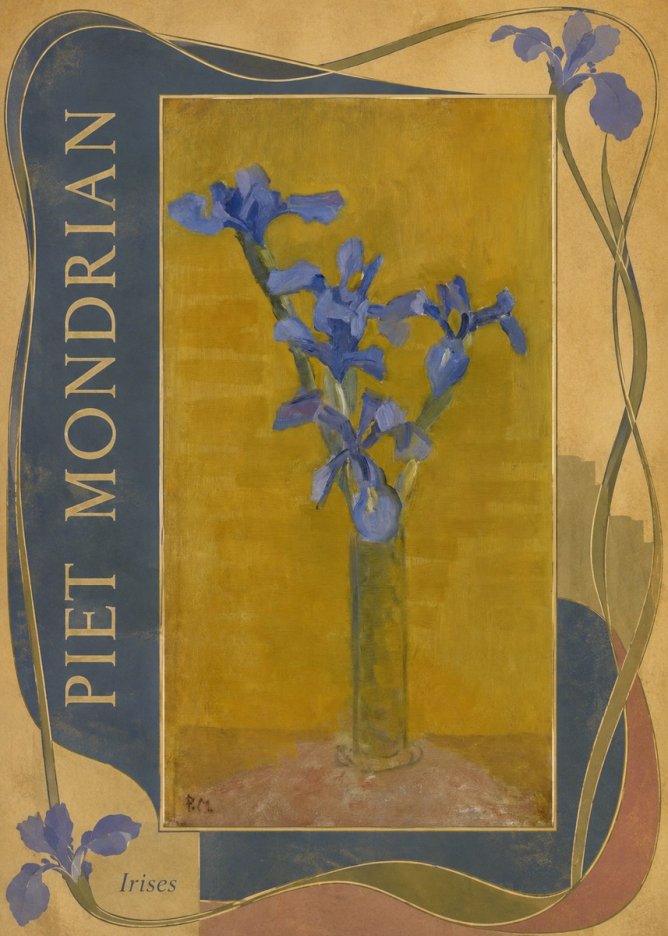 Piet Mondrian Irises No2 - Plakát